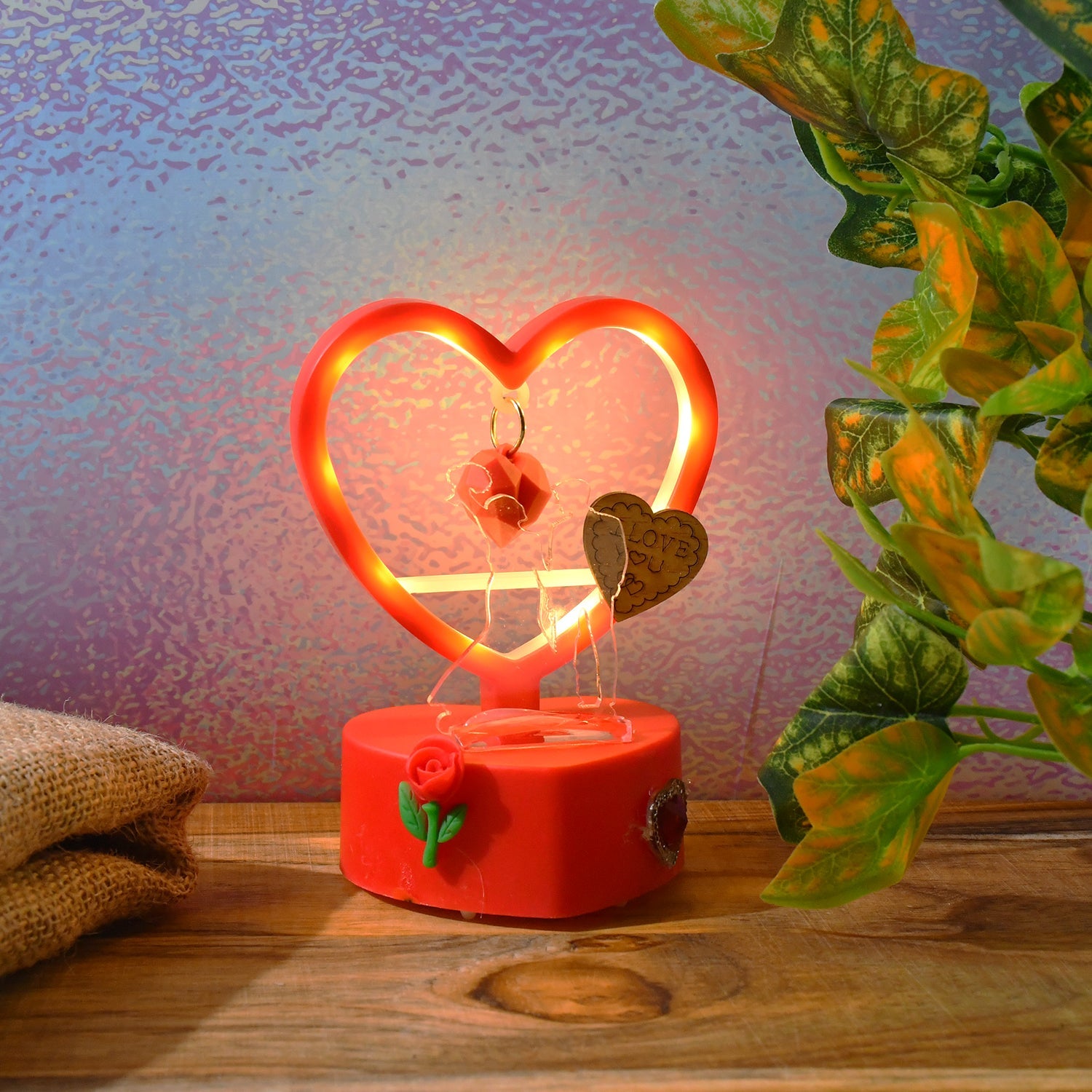 This Romantic Heart-Shaped LED Light Showpiece (1 Pc) This Romantic Heart-Shaped LED Light Showpiece (1 Pc)